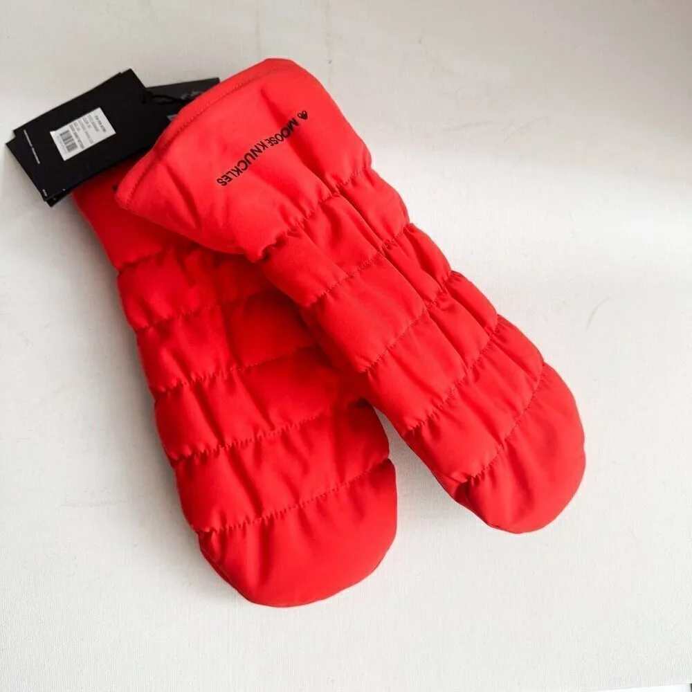 Moose Knuckles Nylon Down Filled Sidney  Mittens Orange  L/XL